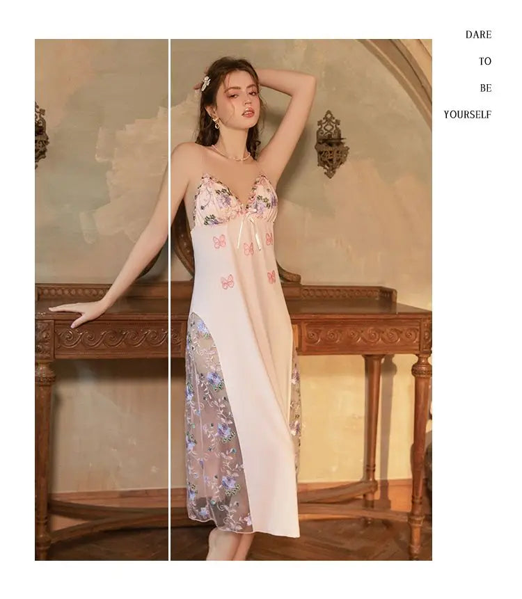 Sexy Pajama Woman Sleeveless Pajamas Nightgowns for Women Pajamas Mesh Dress Lace Nightie Slip Dress Sleepwear Sexi Night Outfit