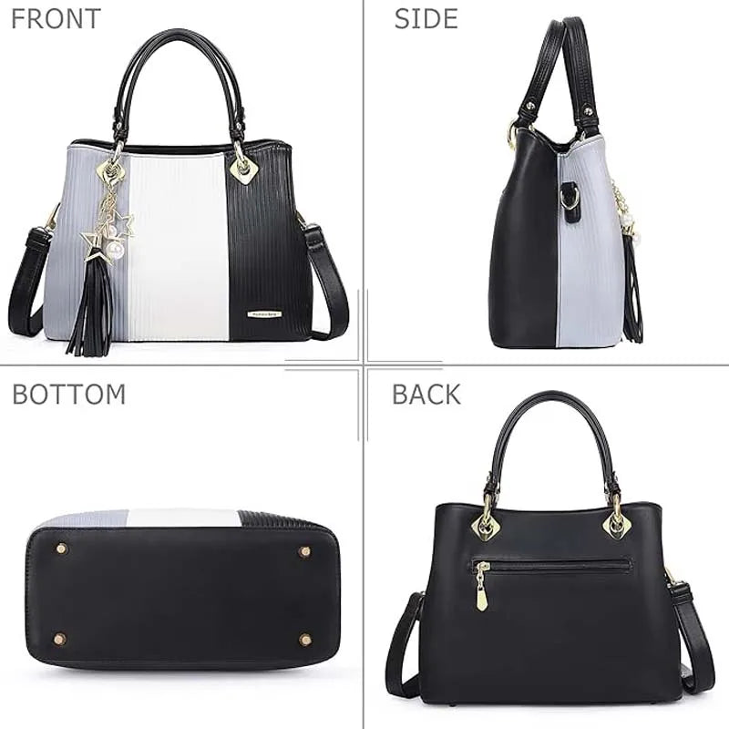 Pomelo Best Women's Handbag Star Accessories Shoulder Bag in Beautiful Colour Combination with Multiple Inner Pocketsder Bag