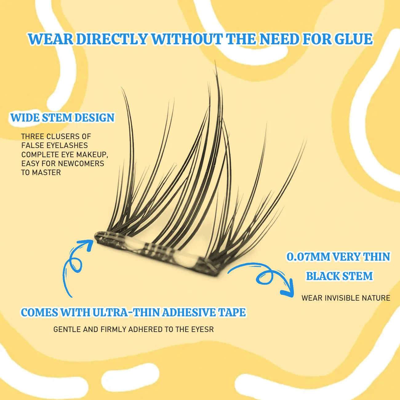 No Glue Required Fake Eyelashes Flower Sea 8 Rows Cluster False Eyelashes Diy Eyelash Natural Lashes Extension Makeup Products