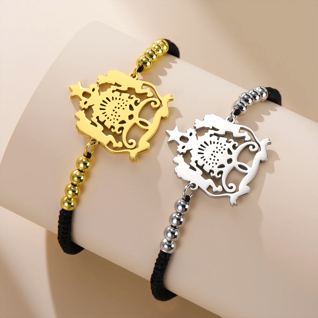 Hipee Morocco Pendant Bracelet  Maroc Stainless Steel National Jewelry for Women Men
