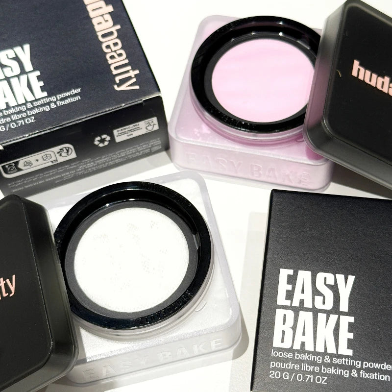 Huda Beauty Loose Powder Baked Setting Long Lasting Control Oil Formal Makeup Powder Face Matte Waterproof Brightening Concealer