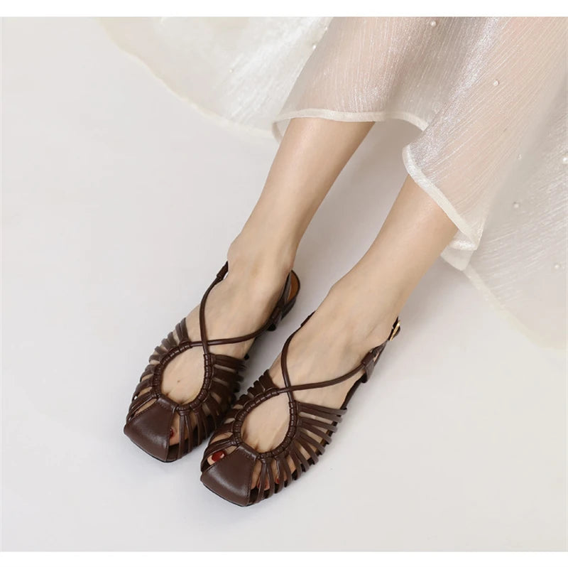 ZAROY Women Flat Sandals Summer Narrow Band Roman Shoes Casual Plus Size Brand Designer Banquet Beach Gladiator Sandalias Zapato