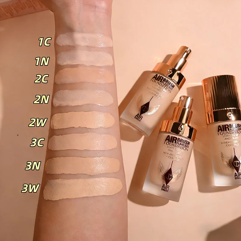 Charlotte Tilbury Lightweight Watery Texture Oil Control Concealer Small Gold Plate Powder Air Cushion Setting Spray Cosmetics