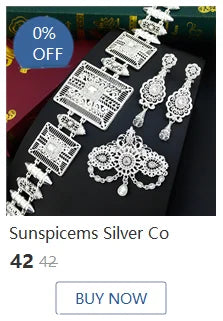 Sunspicems Moroccco Women Jewelry Set Gold Color Crystal Necklace Earring Set Algeria Wedding Jewelry Bride Drop Earring Choker