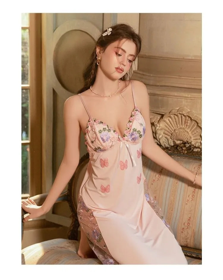 Sexy Pajama Woman Sleeveless Pajamas Nightgowns for Women Pajamas Mesh Dress Lace Nightie Slip Dress Sleepwear Sexi Night Outfit