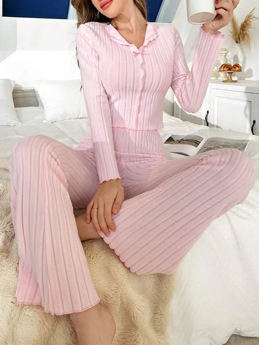 Winter Sleepwear Women's Pajamas Set Pajama Sets Sleepwear for Sleeping Sexy Women's Lingerie Woman Trousers Home Clothes Warm