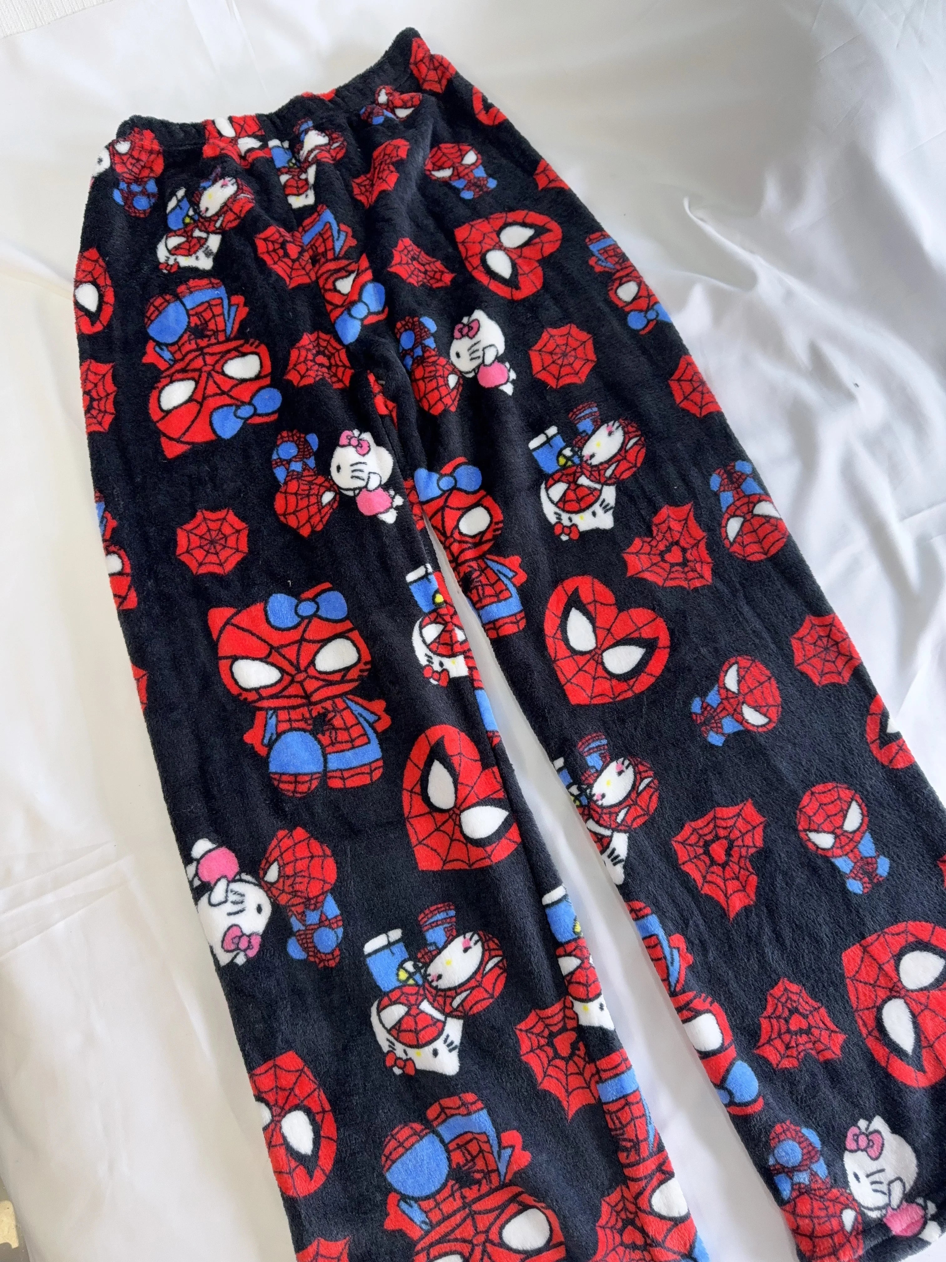 2025 New Y2K Sleeping Pants Anime Pajama Pants Flannel Soft Casual Pants Cartoon Home Trousers Couple Gift