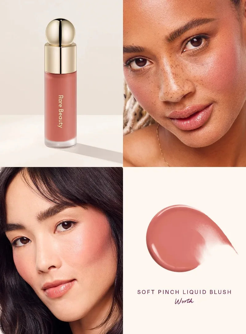 Rare Beauty Liquid Blush Lipstick Blush Eyes Cheek Blusher Waterproof Mositure Face Contour Shadow Liquid Lip Gloss Plump Makeup