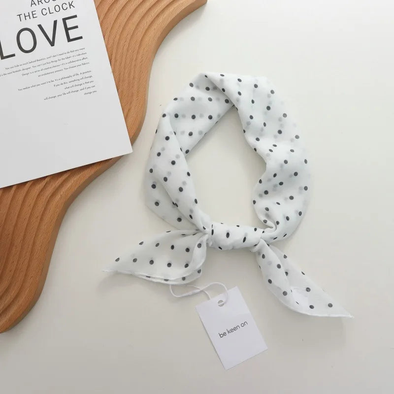 Soft Cotton and Linen Hair Band Silk Scarf Small Square Towel Women's Thin Scarf Arm Bag Decorative Neck Scarf Headscarf