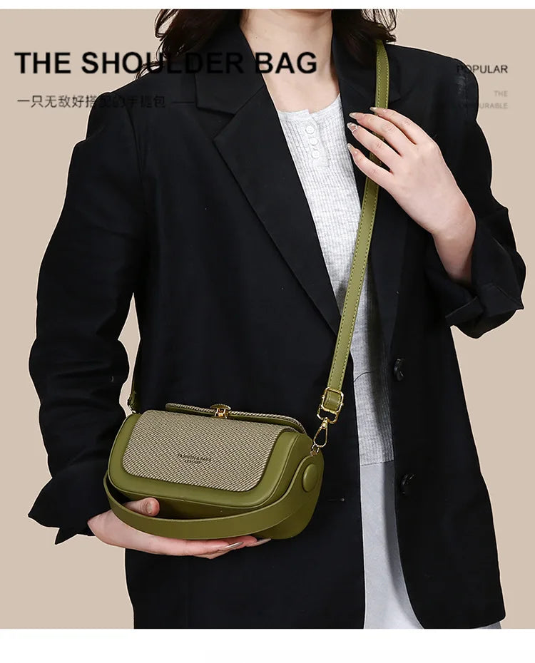 New Simple Fashionable Women's Shoulder Bag Square Box Handbag and Handbag Box-shaped Solid Color Shoulder Bag