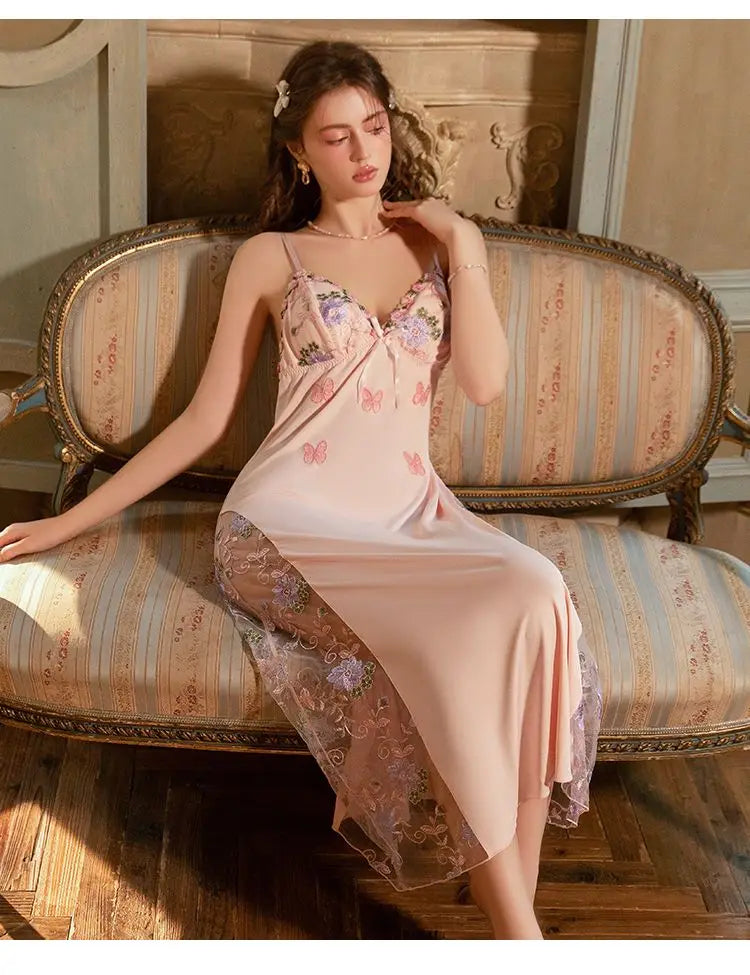 Sexy Pajama Woman Sleeveless Pajamas Nightgowns for Women Pajamas Mesh Dress Lace Nightie Slip Dress Sleepwear Sexi Night Outfit