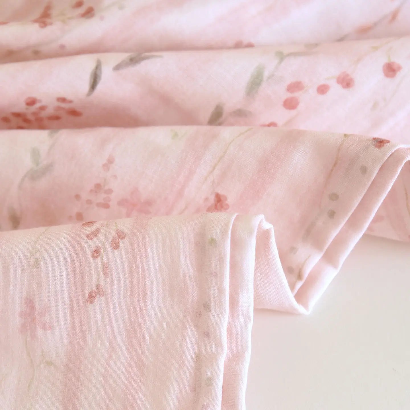 Japanese Kimono Style Pajama Set Women Ruffle V Neck 100% Cotton Crepe Loungewear Breathable Floral Sleepwear for Spring