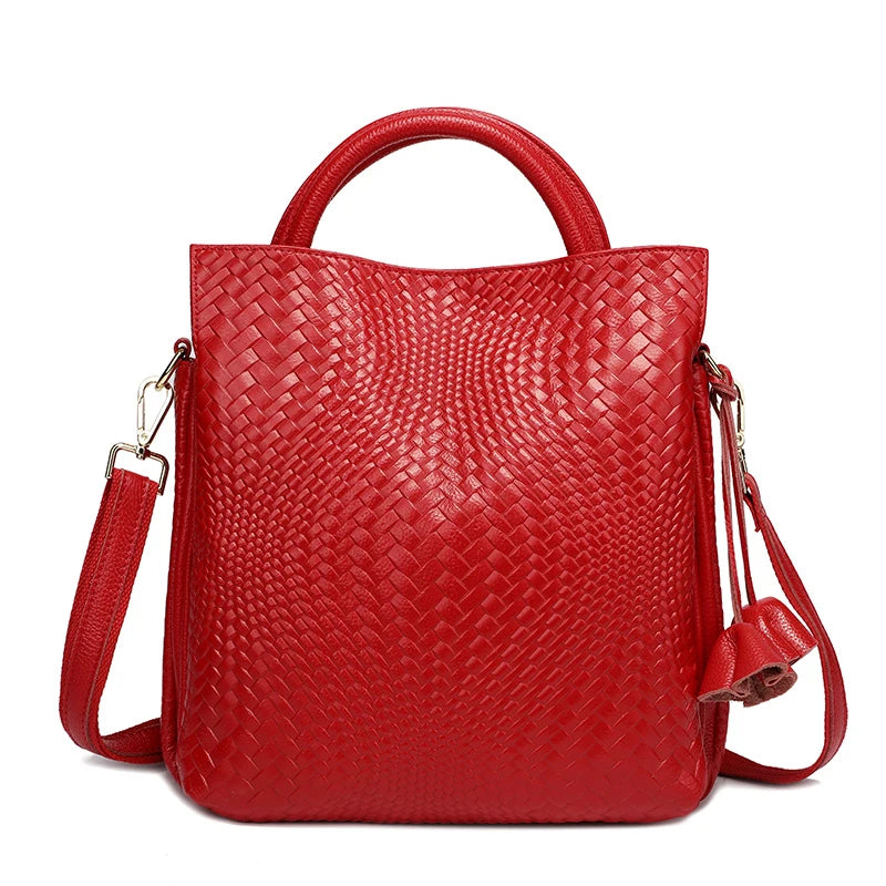 Luxury Top Layer Leather Handbags Minimalism Soft Calfskin Casual Tote Bag Fashion Women ladies handbag