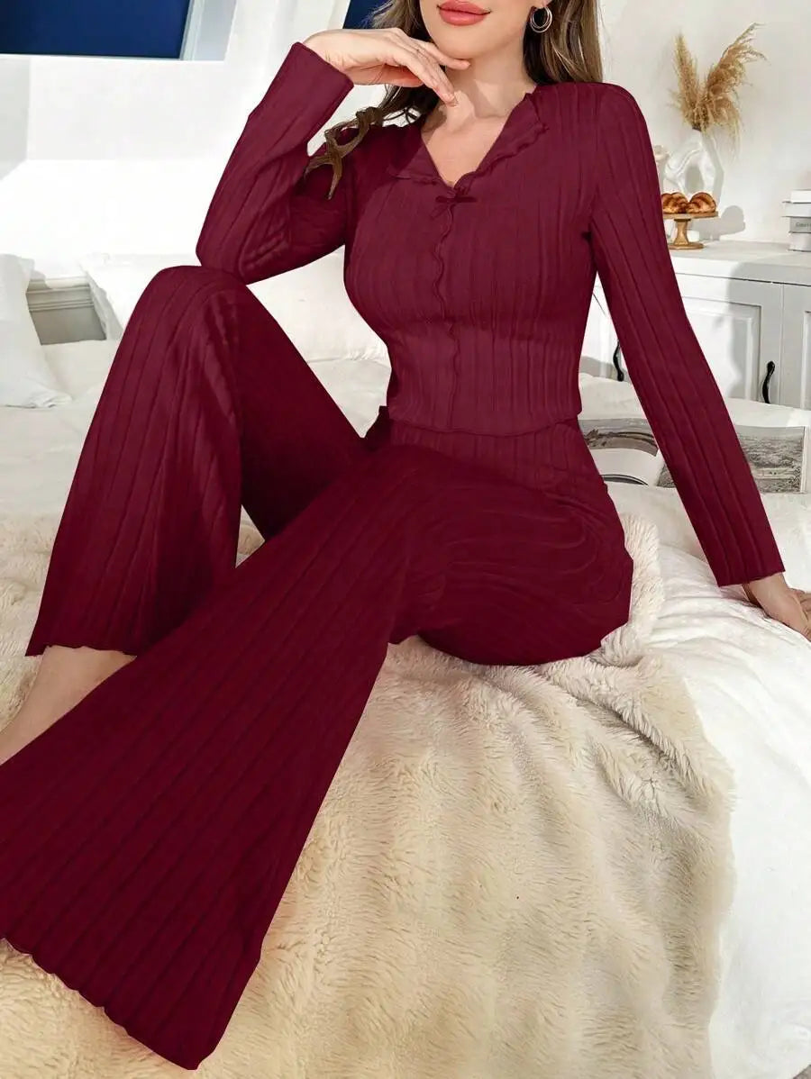 Winter Sleepwear Women's Pajamas Set Pajama Sets Sleepwear for Sleeping Sexy Women's Lingerie Woman Trousers Home Clothes Warm