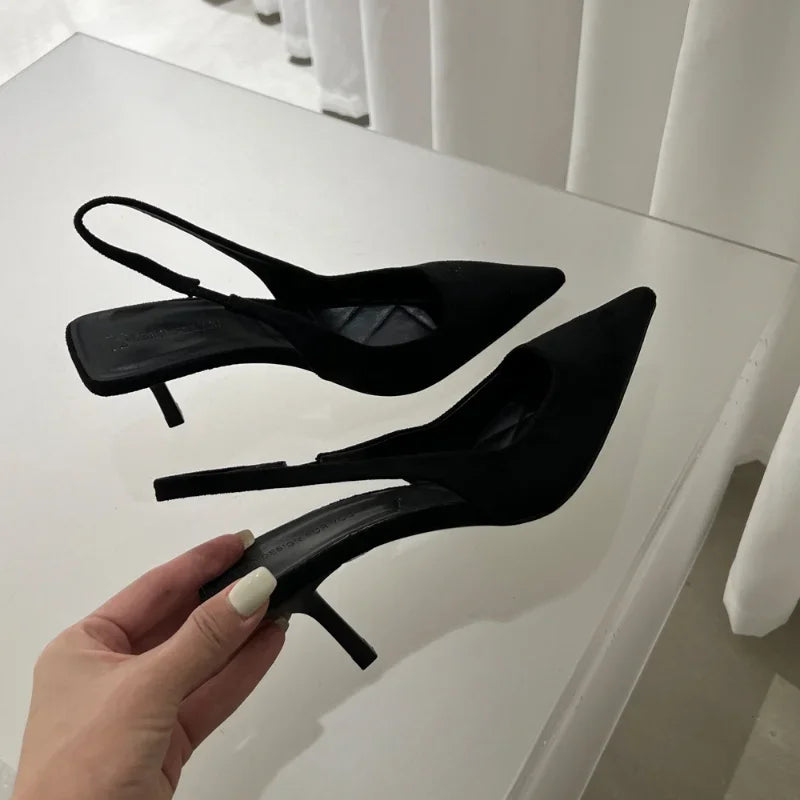 Women's Sexy Red High Heels 2024 New Women's Summer Strappy Sandals Comfortable Pointed Toe Women Sandals Fashion Stiletto Shoes