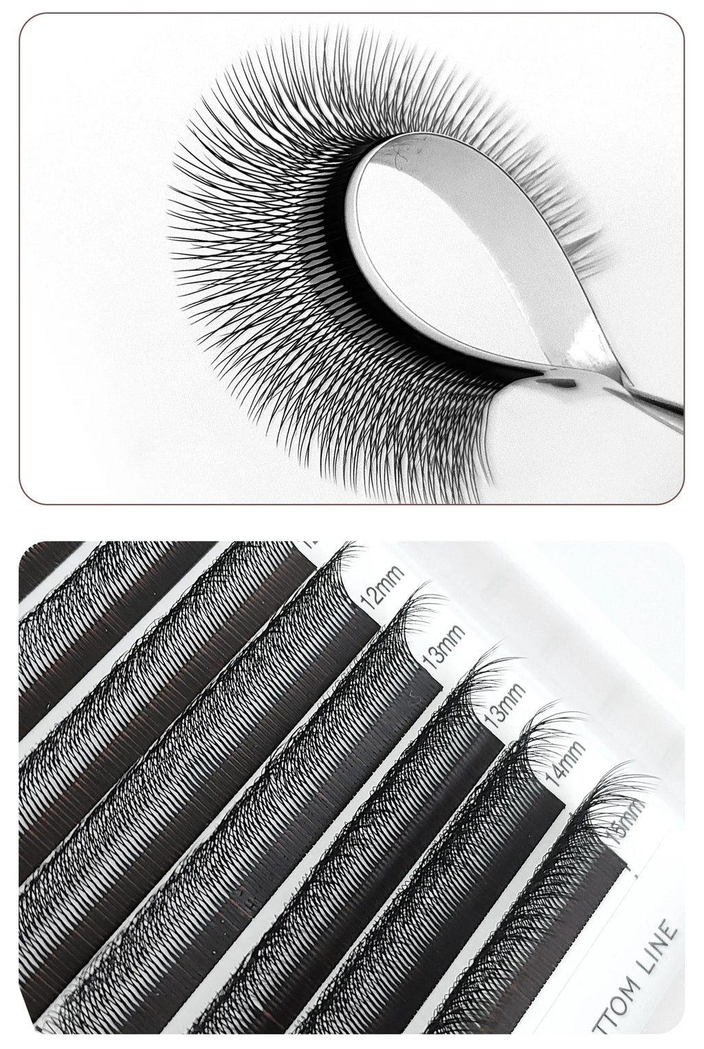 CoMango Narrow 4D W Shaped Russian Volume Eyelashes Extension Premade Fans Lashes Natural Faux Mink Lashes Makeup Products