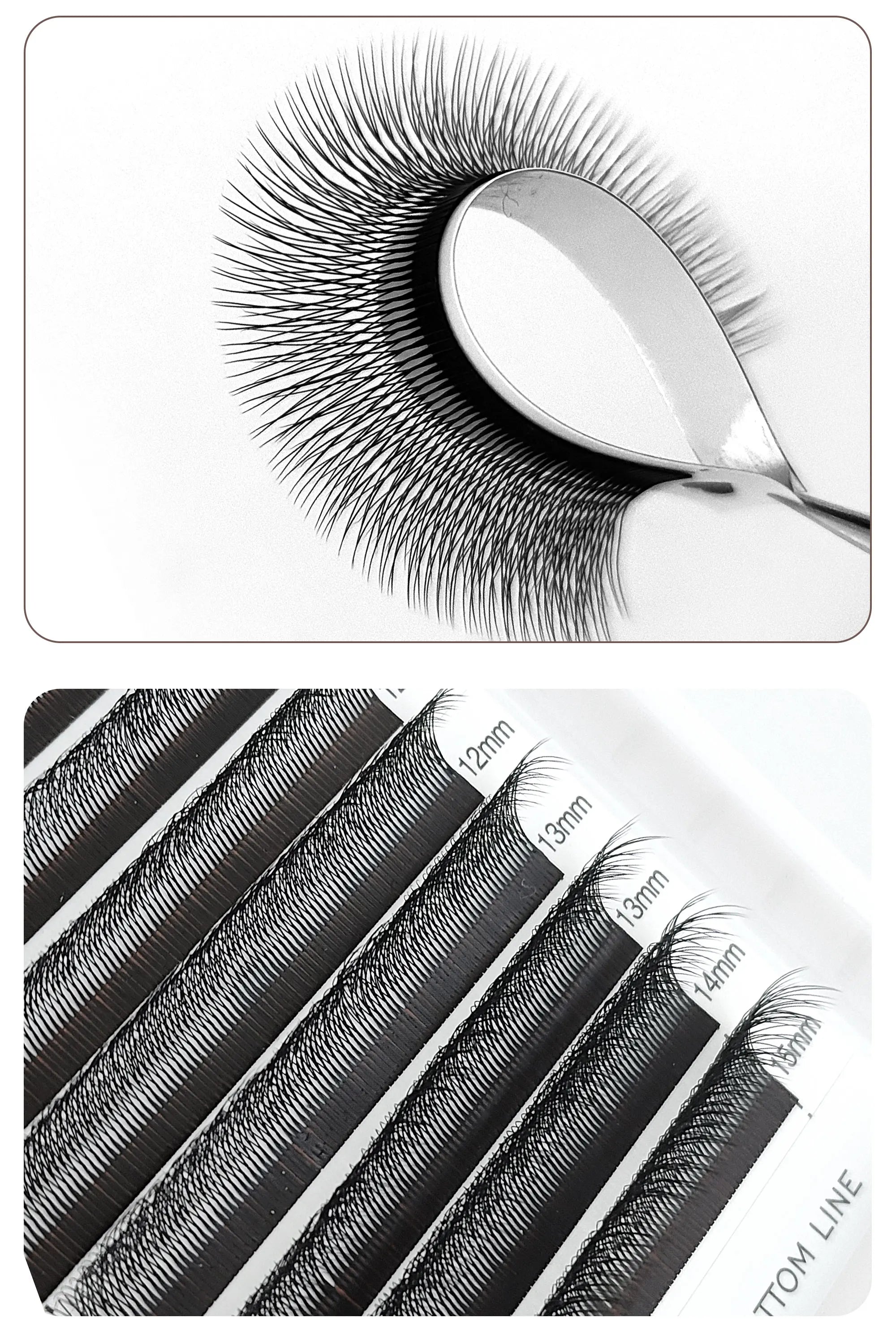 CoMango Narrow 4D W Shaped Russian Volume Eyelashes Extension Premade Fans Lashes Natural Faux Mink Lashes Makeup Products
