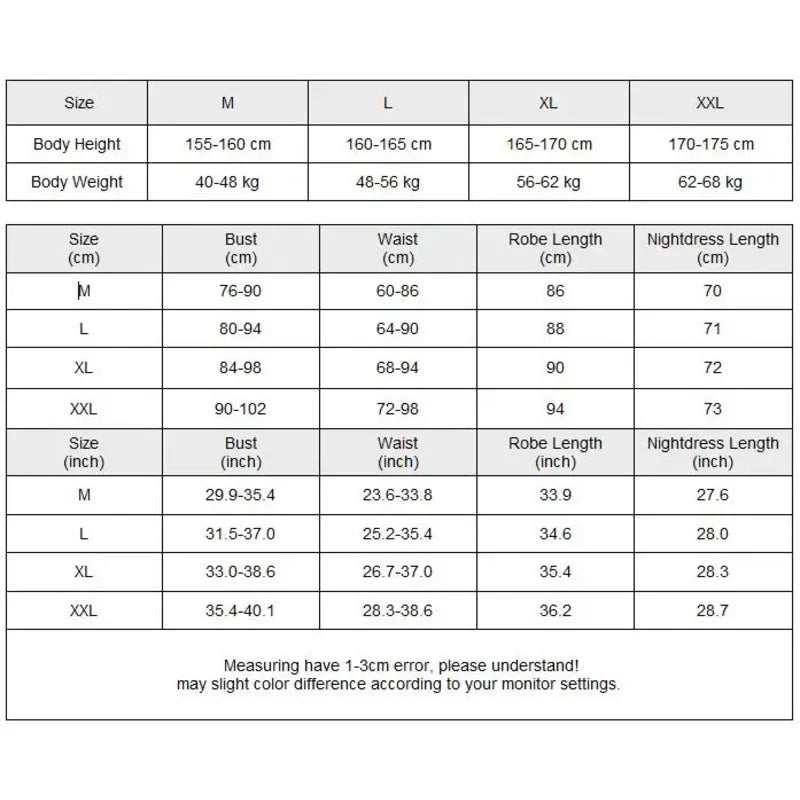 2PCS Pajamas Set White Women V-Neck Sleepwear M-XL Lace Kimono Sexy Nightshirts Flower Nightwear Robe Gown Sleep Suit Nightgown