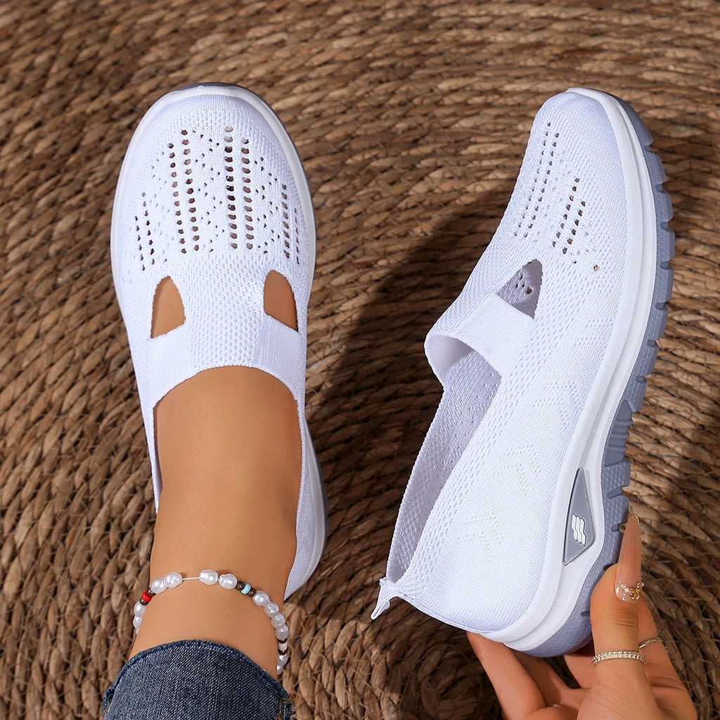 Women's casual sports shoes with breathable mesh, fashionable and versatile, soft soles, comfortable and casual