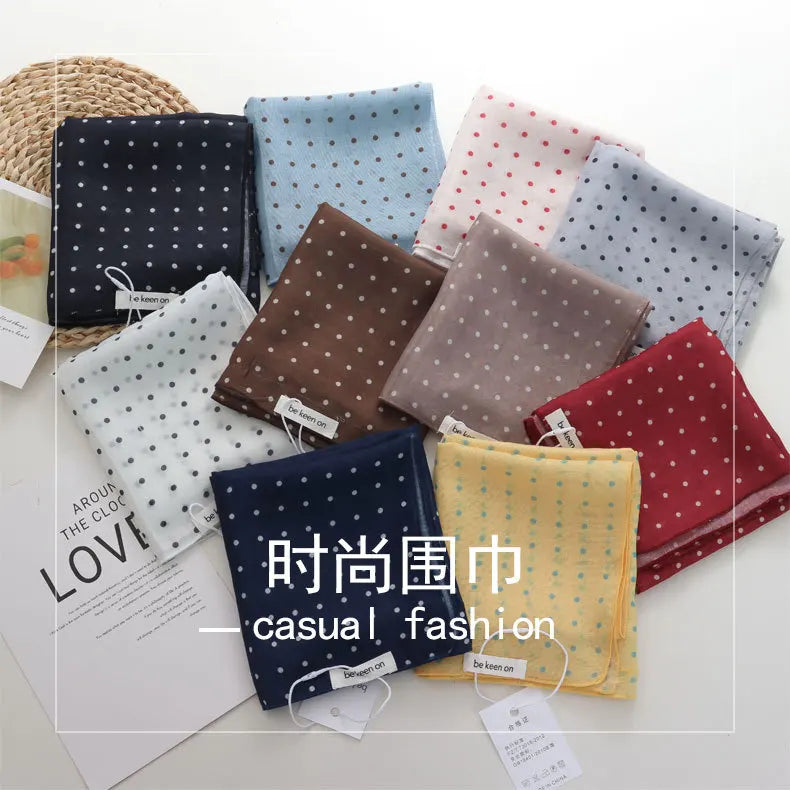 Soft Cotton and Linen Hair Band Silk Scarf Small Square Towel Women's Thin Scarf Arm Bag Decorative Neck Scarf Headscarf