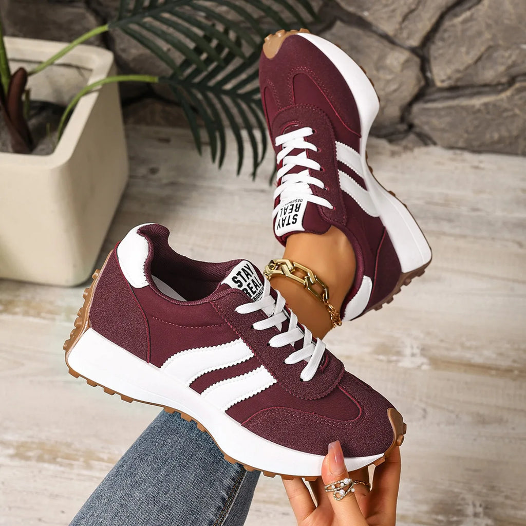 Women Sneakers Retro Spring Autumn Sneakers Women Casual Flat Bottom Round Toe Sports Shoes Fashionable Designer Shoes Women