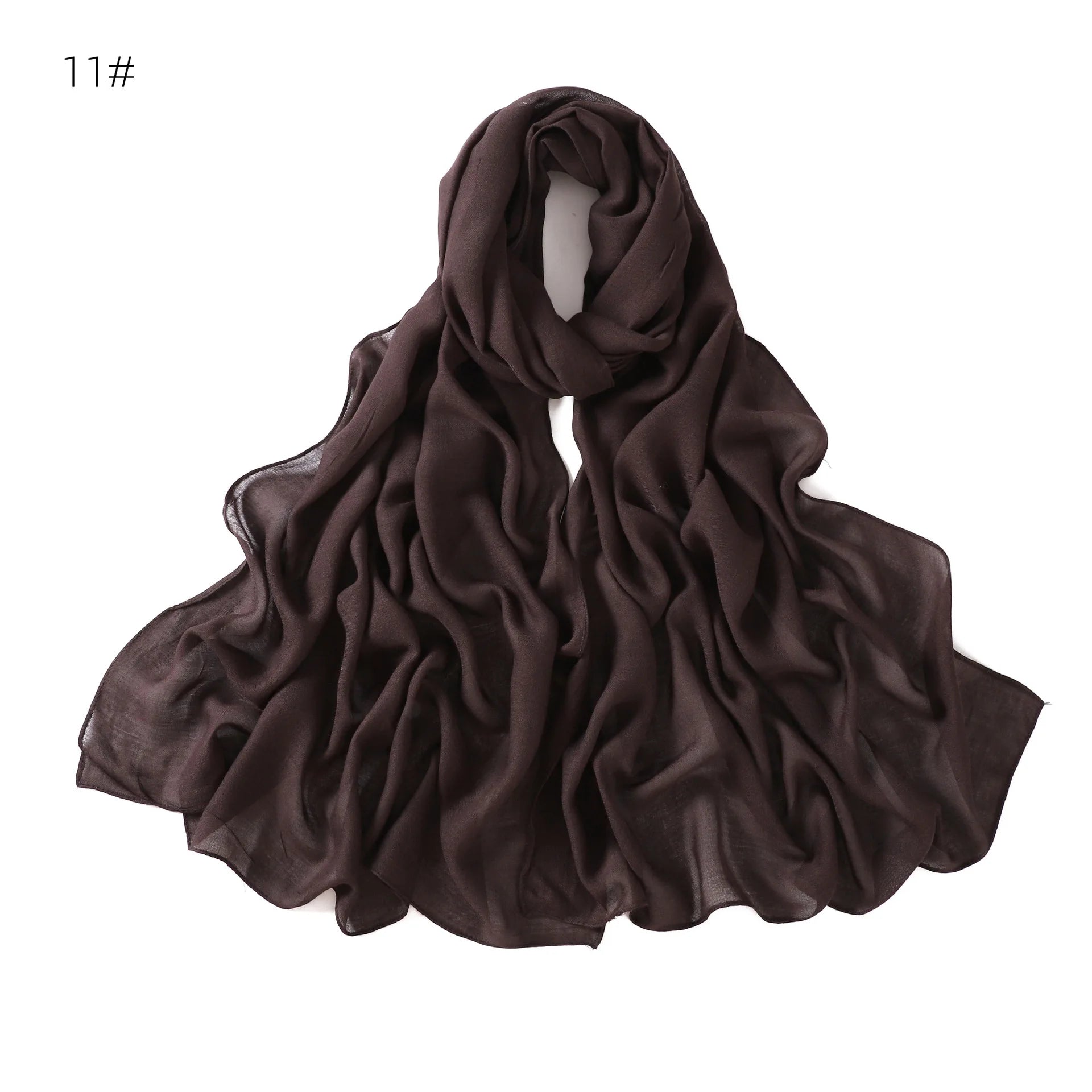 Ramadan Solid Color Modal Cotton Rayon Hijabs Scarf Women Muslim Headscarf Wraps Shawls Femme Musulman Headband Islamic Turban
