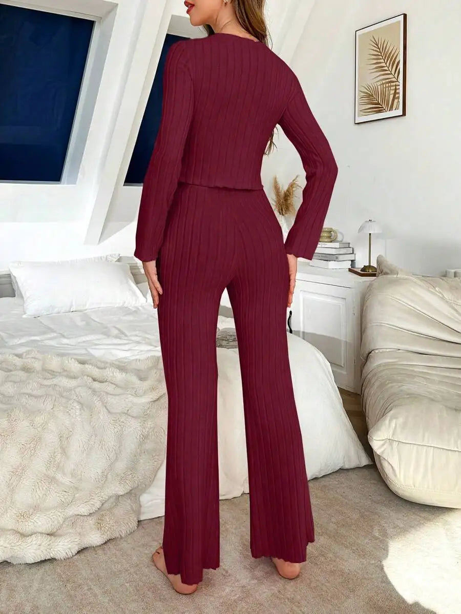 Winter Sleepwear Women's Pajamas Set Pajama Sets Sleepwear for Sleeping Sexy Women's Lingerie Woman Trousers Home Clothes Warm