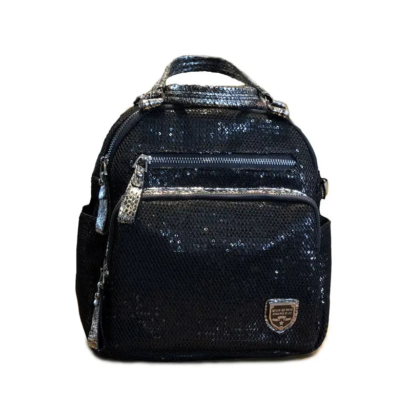 2025 Korean version new backpack women handbag sequin fashion travel backpack multifunctional large capacity dual-use bag trendy