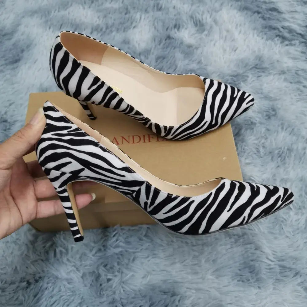 13 Style Women's Large Pumps Classic Sexy Pointed Toe 9cm mid High Heels Women Pumps Faux Black red Office Party Wedding Shoes