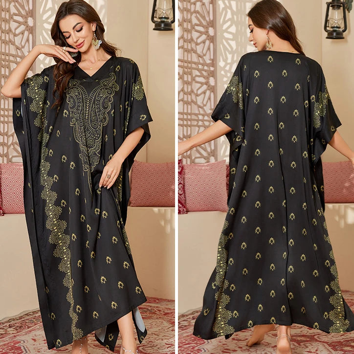 Oversize Long Nightgown Home Dress Sleepwear Female Nightdress Lounge Wear Casual Bat Sleeve Bikini Robe Dress Ice Silk Homewear