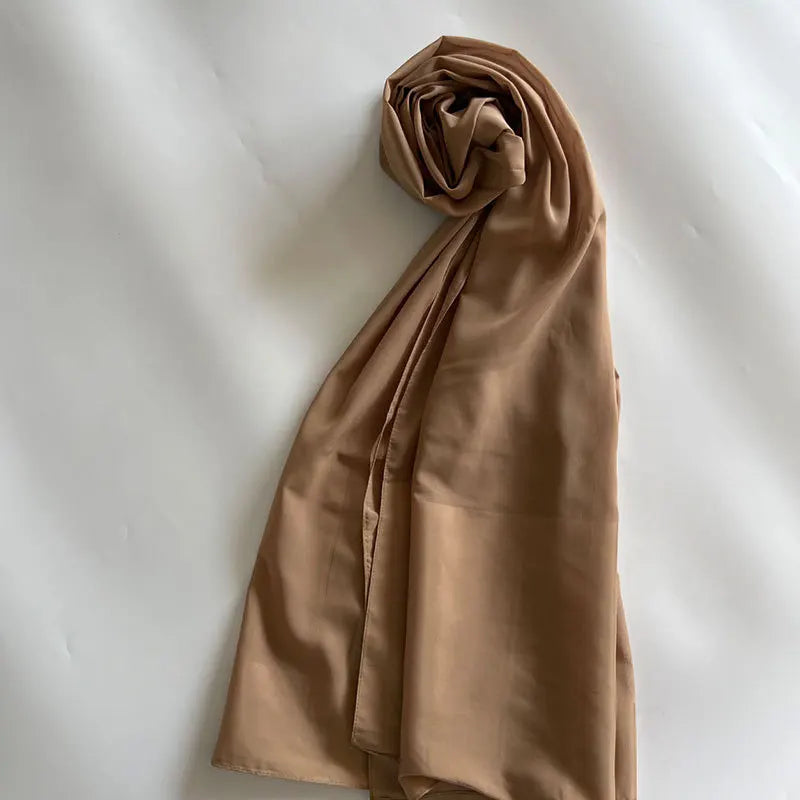 70x180cm Lightweight Chiffon Scarf with Border - Breathable Long Shawl, Women's Wrap, Dust & Sun Protection