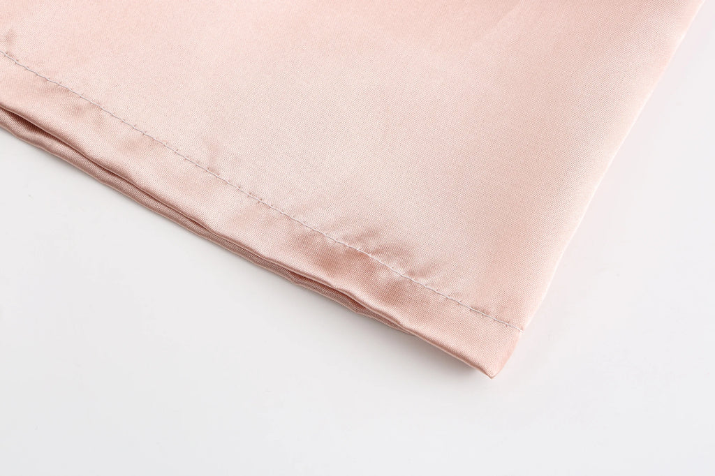 Rose Gold Satin Team Bride Bridesmaid Robe Wedding Bathrobe Gown Women Dressing Sleepwear Mother Maid of Honor Kimono