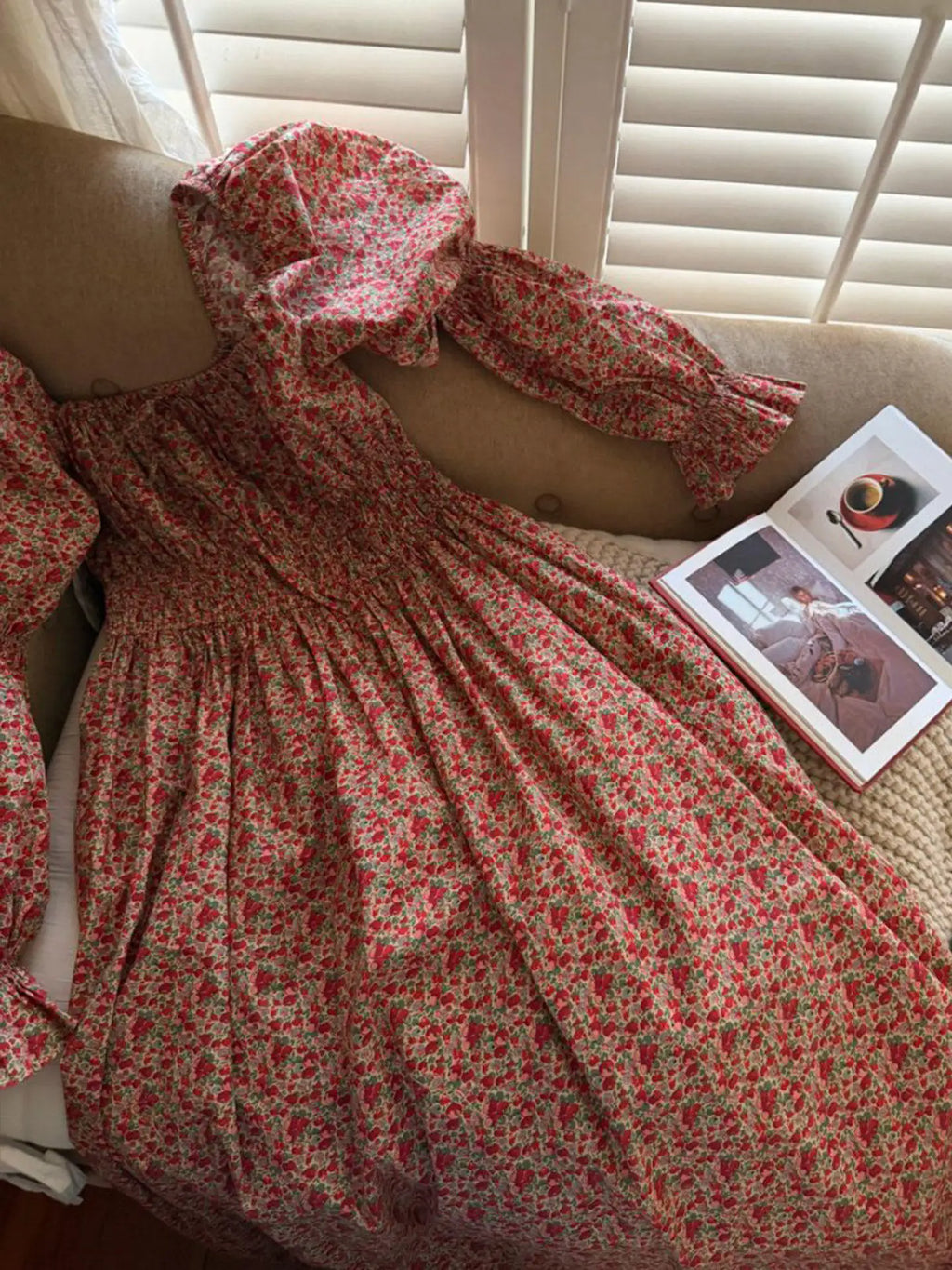 100% Pure Cotton Nightgown Women 2026 New Arrival Spring Summer Vintage Retro Floral Printing Lengthened Nightdress Loungewear