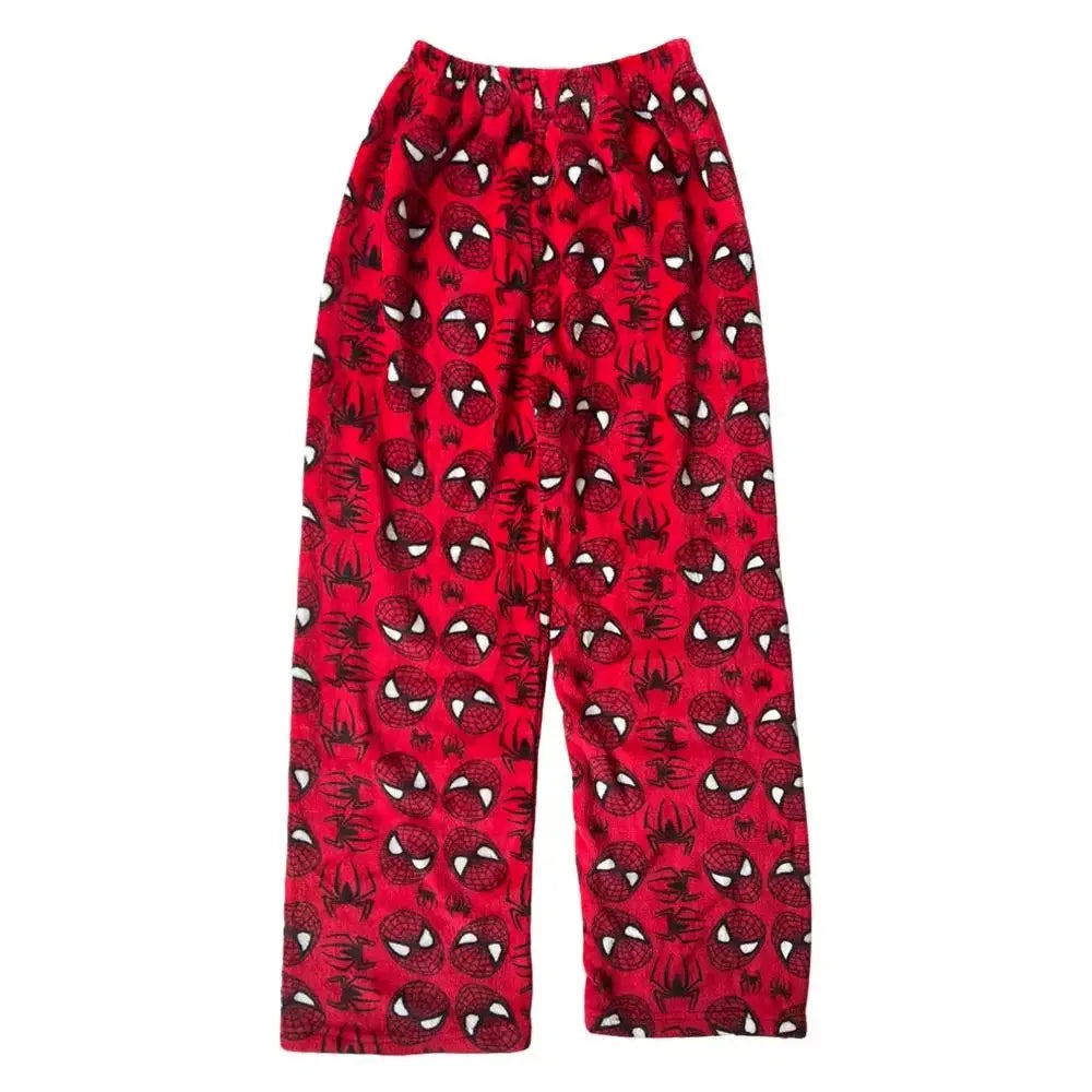 2025 New Y2K Sleeping Pants Anime Pajama Pants Flannel Soft Casual Pants Cartoon Home Trousers Couple Gift