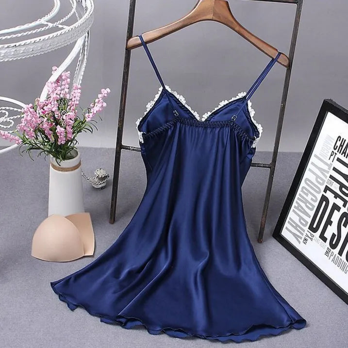 Sexy Spaghetti Strap V-Neck Nightdress Women Nightie Summer Loose Cotton Nightgown Female Cute Print Sleep Dress Light Sleepwear