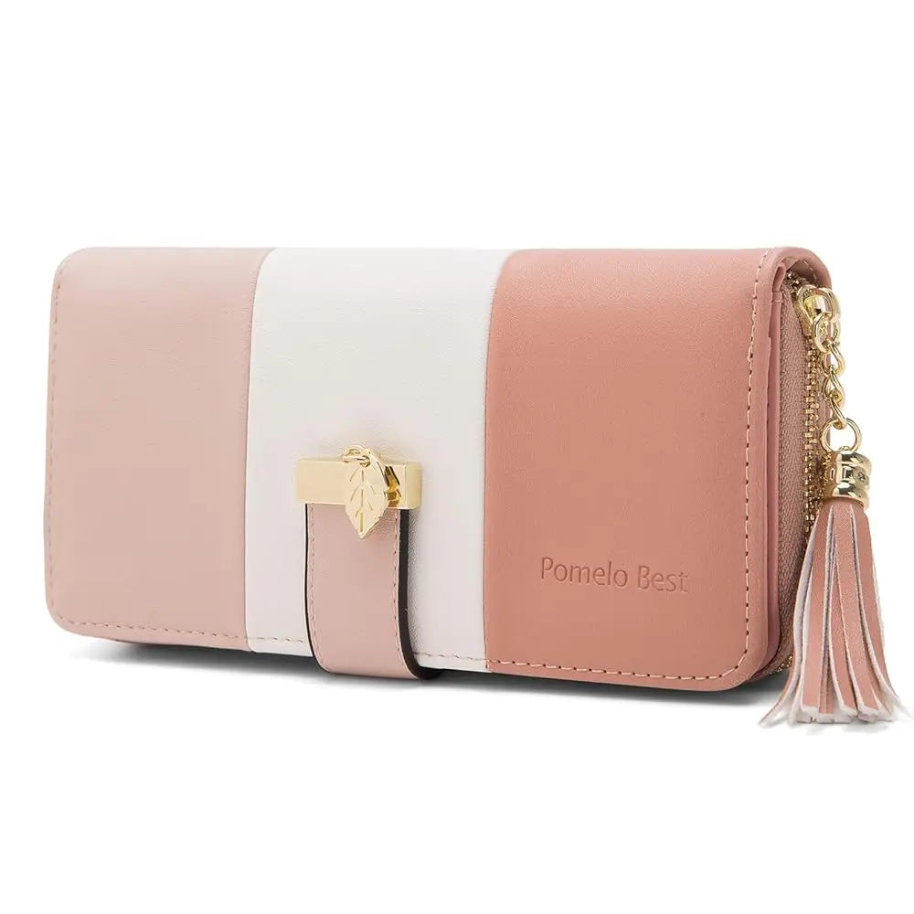 Latest model Fashion Zipper Wallets Womens large capacity Purses Handbags Coin Purse 9 Cards Holder PU Leather Billfold Wallet