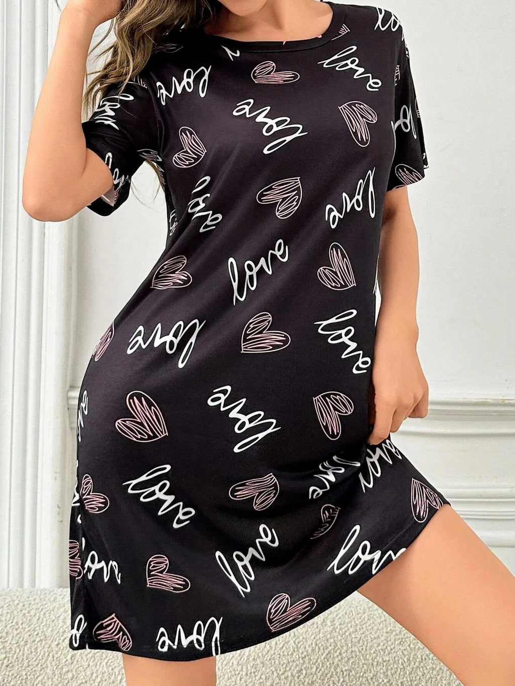 Women's pajamas new design skirt home dress dress elegant casual nightdress
