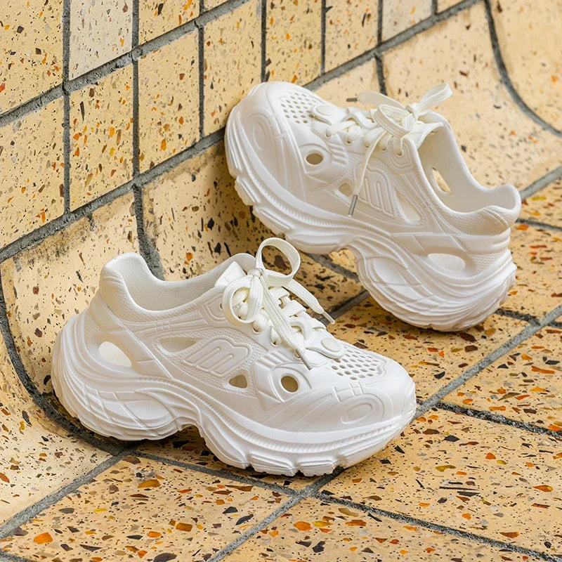 2025 Summer New Fashion Breathable Chunky Sneakers Women EVA Non Slip Wading Platform Shoes Woman Outdoor Thick Sole Sports Shoe