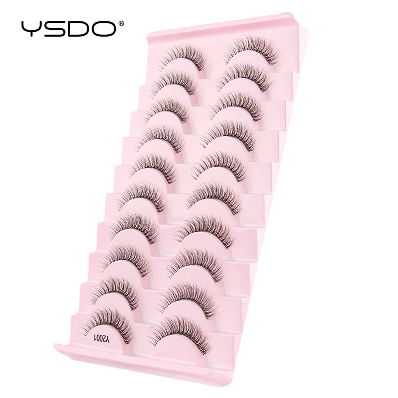 Lashes 3/10 Pairs Half Lashes Cat Eye Natural Long Lashes 3D Mink Eyelashes Full Strip Lashes Makeup Extension Tools