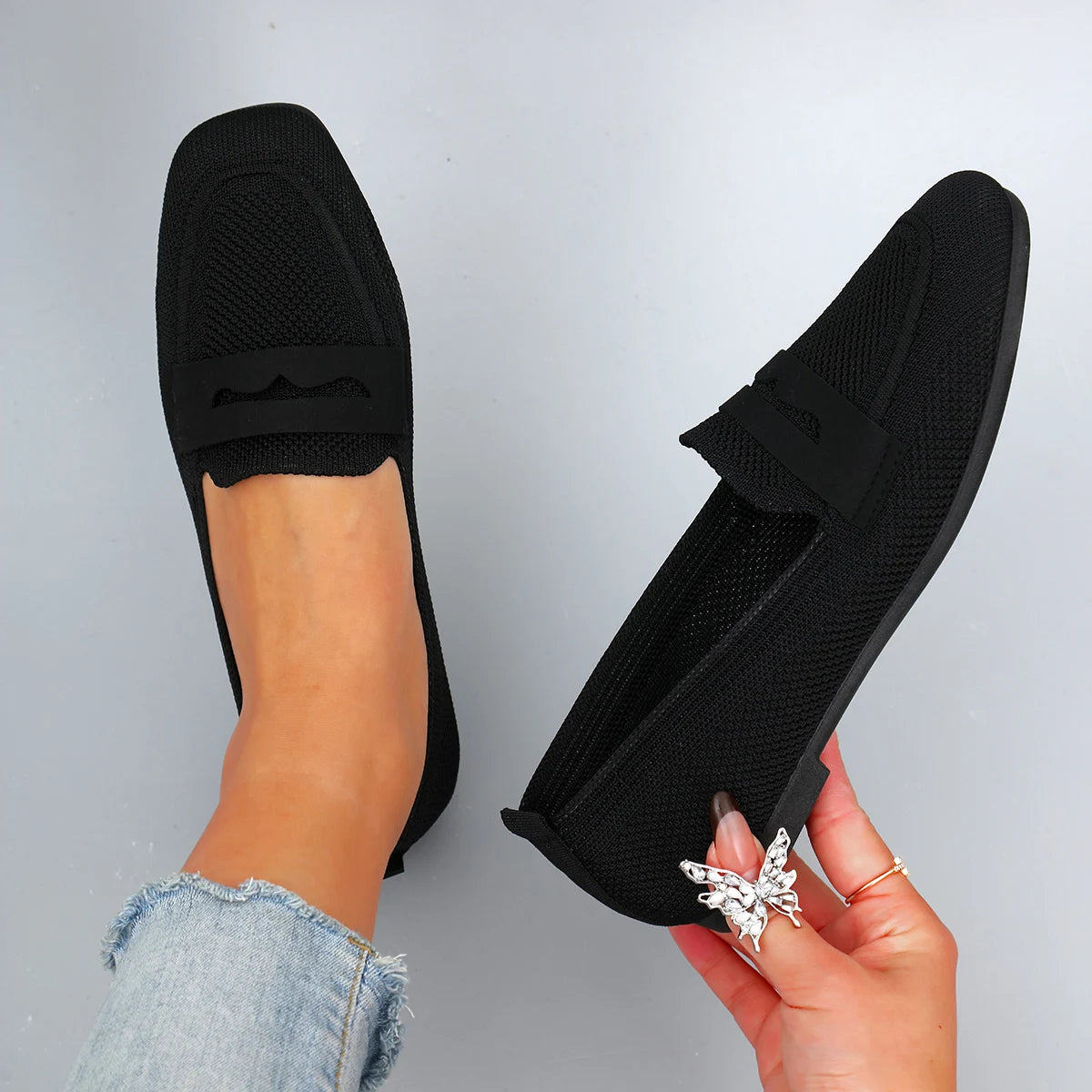 Spring Women's Comfortable, Breathable, Lightweight and Wear-Resistant Casual Shoes with Soft Soles for Lazy People to Step on