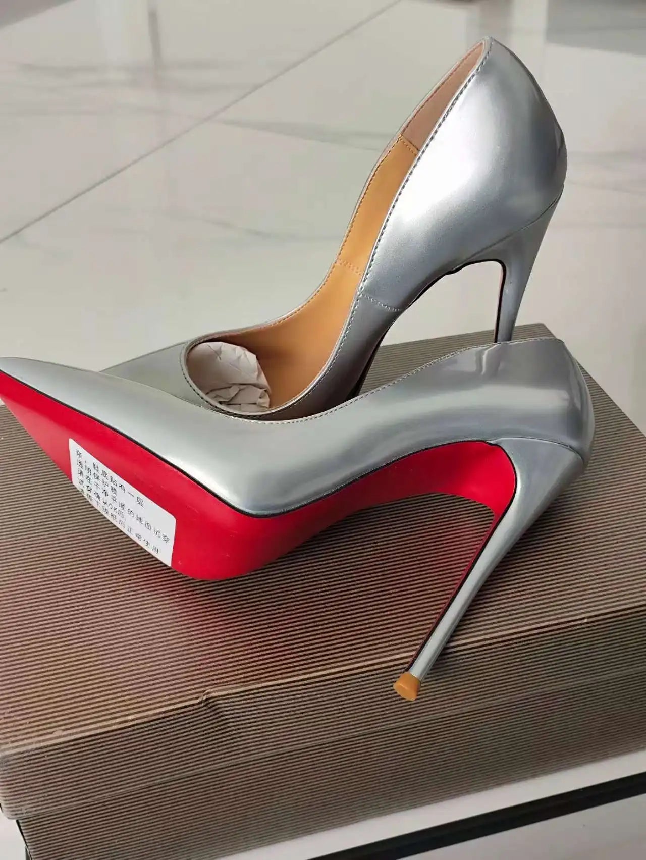 Sizes 48 Classic Style Women Patent Pointed Toe Slip On 12cm High Heel Shoes Elegant Ladies Plain Stiletto Pumps Black Red White