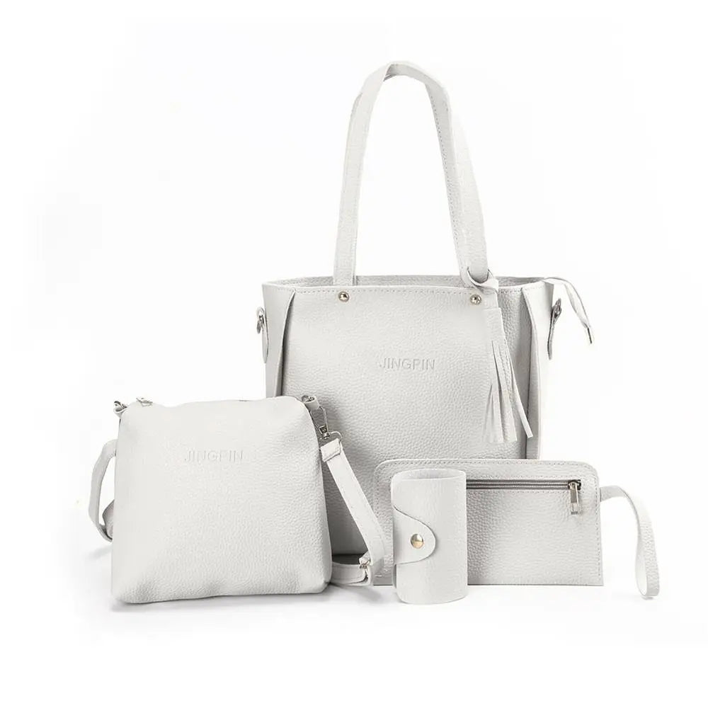 4Pcs/set Crossbody Bags Women Bag Set Pattern Leather Shoulder Bags Purse Ladies PU Crossbody Bag