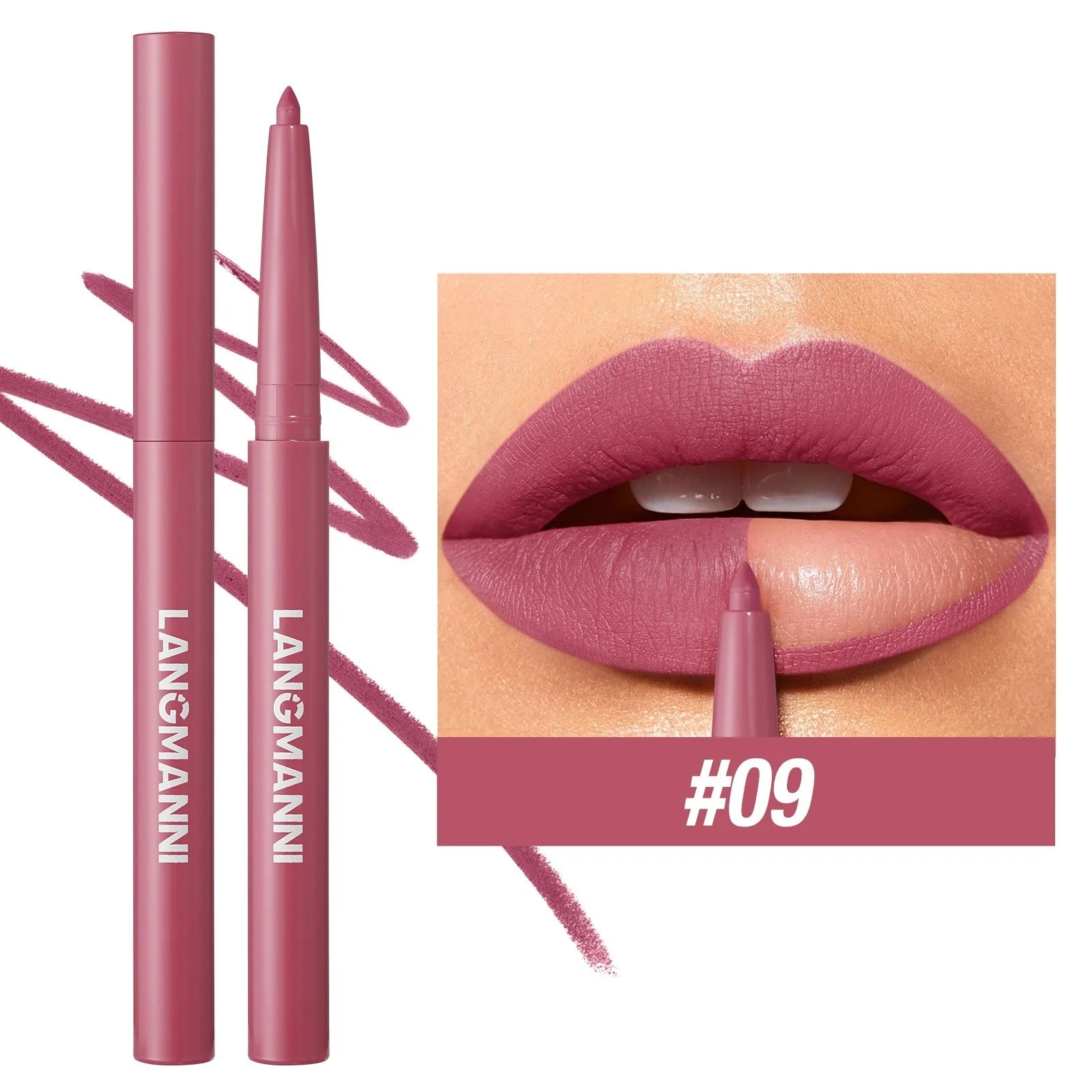 New Rotary Lip Liner 12 Colors Lipstick Pencil Waterproof Long-lasting Matte Lipsticks Non-stick Cup Nude Lips Contour Makeup