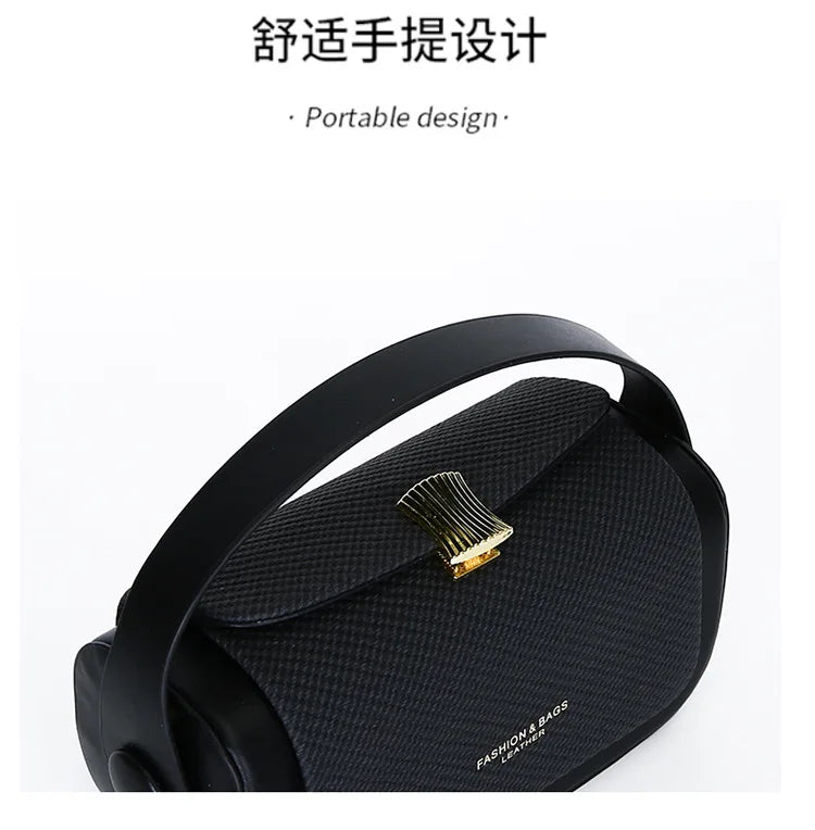 New Simple Fashionable Women's Shoulder Bag Square Box Handbag and Handbag Box-shaped Solid Color Shoulder Bag