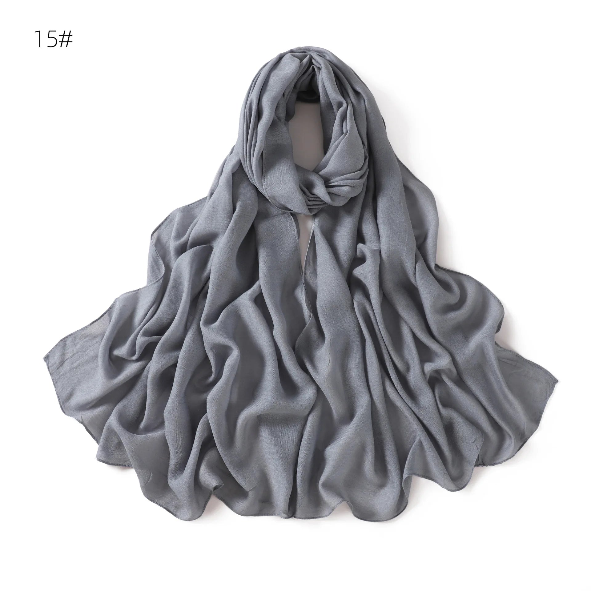 Ramadan Solid Color Modal Cotton Rayon Hijabs Scarf Women Muslim Headscarf Wraps Shawls Femme Musulman Headband Islamic Turban
