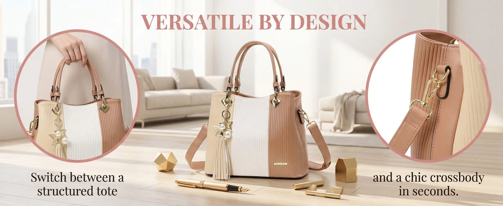 Ladies Large Tote Handle Bag Women PU Leather Tote Handbags with Multiple Pockets Waterproof Female Tote Shoulder Bags