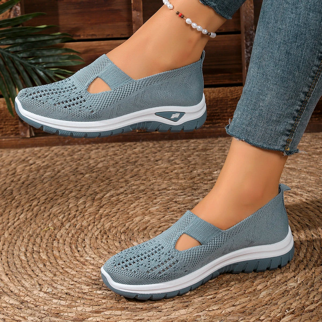 Women's casual sports shoes with breathable mesh, fashionable and versatile, soft soles, comfortable and casual