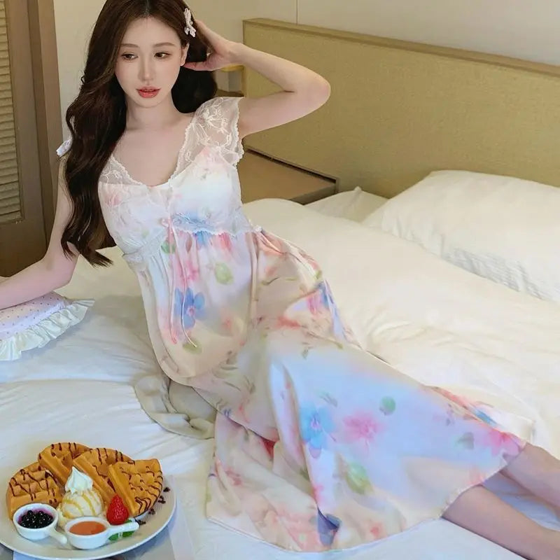 Women's Clothing Sexy Women Night Wear Female Sleepwear Woman Nightgowns Women's Nightgown Seductive Sexy Sleeping Sweaters Home