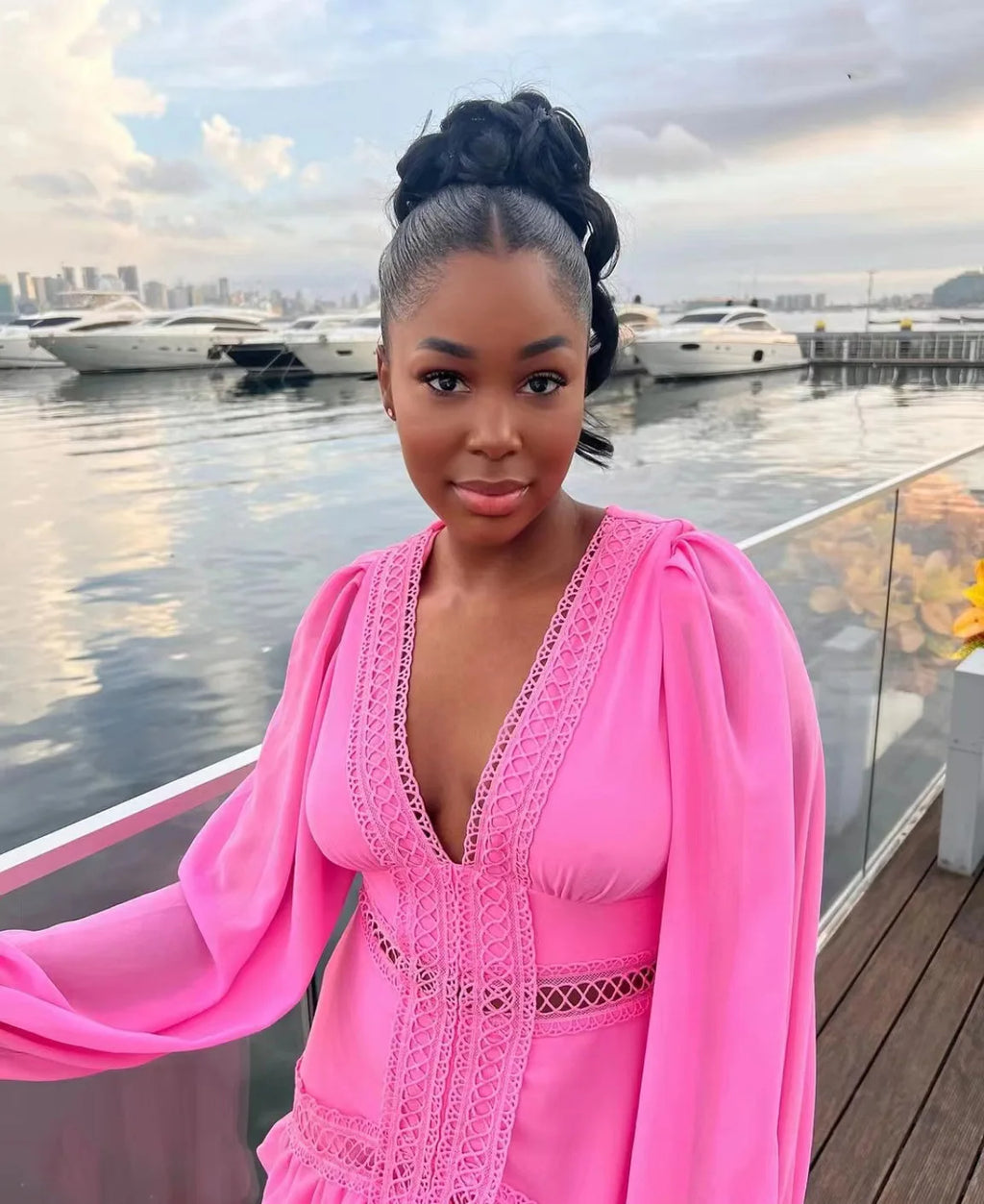 Elegant Womens Maxi Dress Ruffles Long Sleeve Hollow Out Evening Dresses Party Chic Robe Green Blue Purple New In Holiday Summer