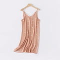 Summer new ladies sexy nightdress 100% viscose camisole skirt printed V-neck sleeveless skirt sexy dress summer plus size women